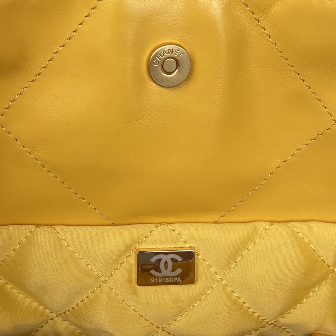 Calfskin 22 Small Handbag Shoulder Bag AS3260 Yellow